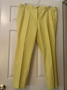 NWOT Talbots SZ 16 Yellow Cotton Chino Pants